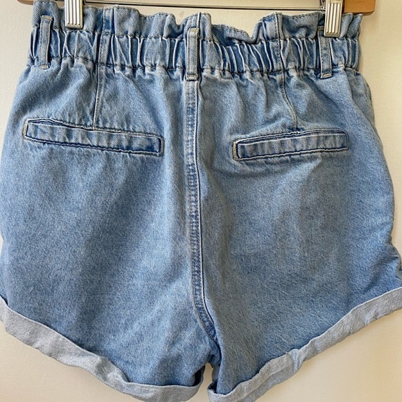 Garage Paper Bag Waist Denim Women's Shorts - Picture 4 of 5